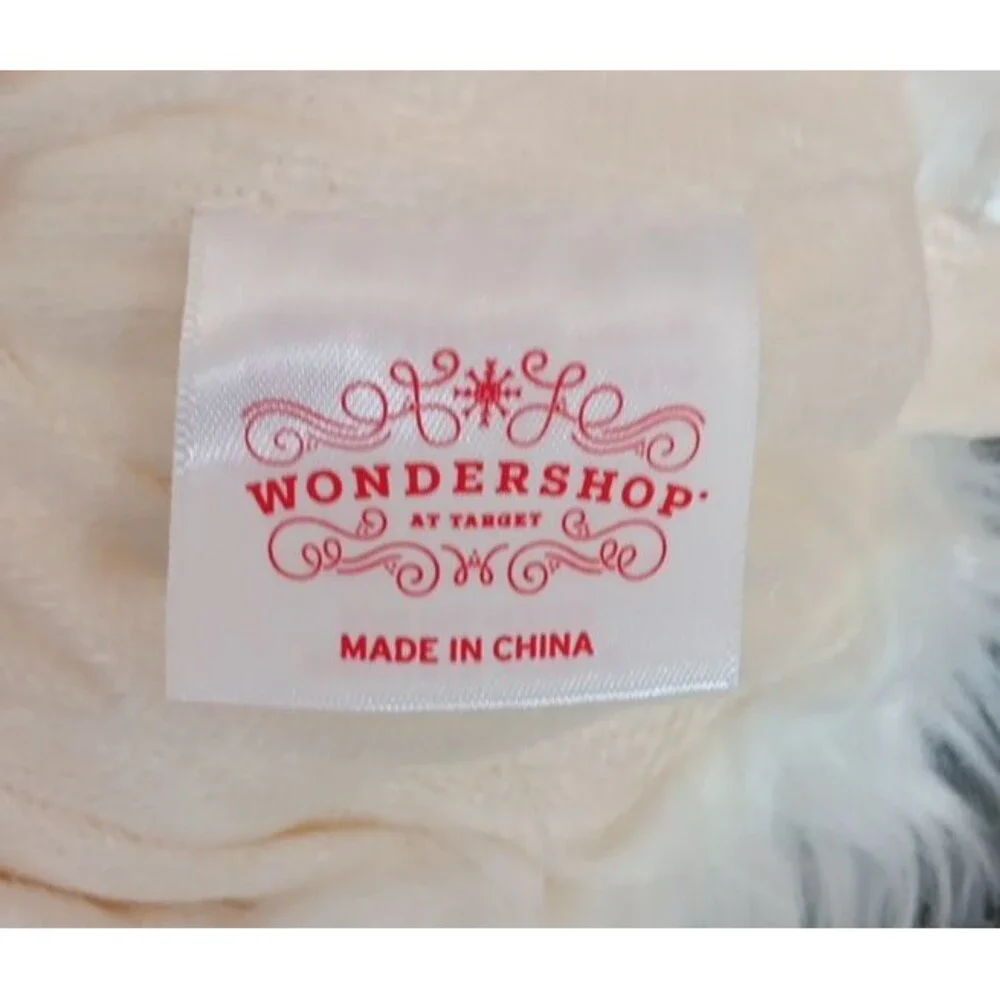 Target Wonderland Faux White & Brown Fur Christmas Stocking 17” Lined